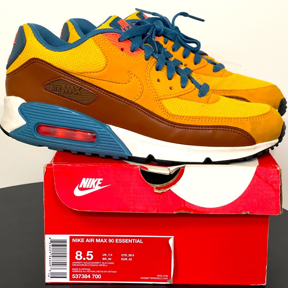 Nike Air Max 90 Essential University Gold Cognac Men Sz 8.5